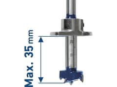 Extol Craft Rezači-vezači čvorova 902003 glodalo, za drvo s graničnikom dubine, set od 5 komada, 15-20-25-30-35 mm, s SK oštricama