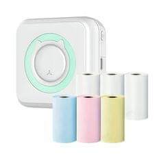 VYZIO® Mini printer za mobitel u boji – Bluetooth pisač s 8 rola papira, bez tinte | MINIMULTIROLL
