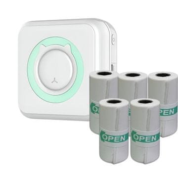 VYZIO® Bluetooth mini printer za mobitel – 7 rola papira, pisač za slike i naljepnice | MINISTICKJOY