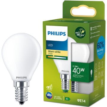 Philips LED E14 kuglasta P45 2.3W 485lm 2700K matirano staklo
