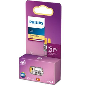 Philips LED G4 kapsula 1.7W 12V 200lm toplo bijela pakiranje 2 kom