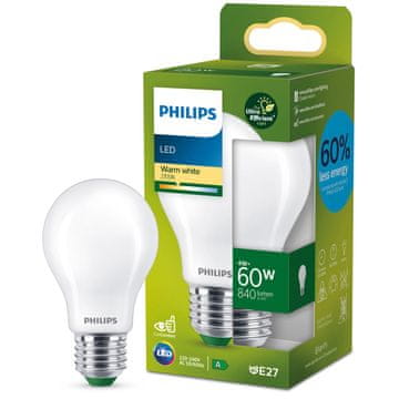 Philips LED E27 normalna matirana 4W 840lm 2700K energetska A