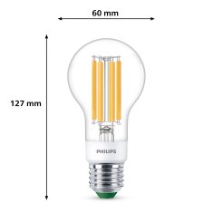 Philips LED E27 normalna prozirna prigušljiva 4W 840lm 2700K A