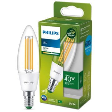 Philips LED E14 Crown žarulja 2,3W 485lm prozirna 3000K A
