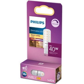Philips LED G9 kapsula 4W 480lm 2700K prigušljiva za unutarnju rasvjetu