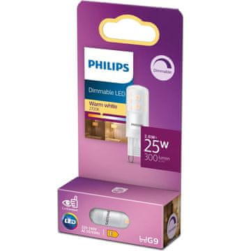 Philips LED G9 kapsula 2,6W prigušljiva 345lm 2700K