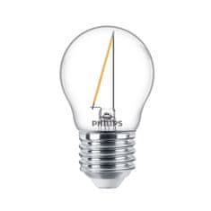 Philips LED E27 kuglasta P45 prozirna 1.4W 136lm 2700K
