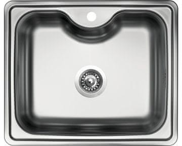 Sinks Kuhinjski sudoper od nehrđajućeg čelika BIGGER 600 V 0.8mm mat + pribor