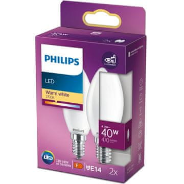 Philips Pakiranje od 2 LED 40W Frost 470lm