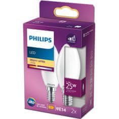 Philips Pakiranje od 2 LED E14 25W Frost 250lm