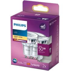 Philips Pakiranje od 2 LED GU10 reflektora 50W 355lm