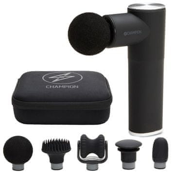 Champion Kompaktni masažni pištolj 3300 o min 5 nastavaka USB C