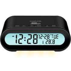 LogiLink Radio sat s temperaturom i vlagom USB C baterijsko napajanje