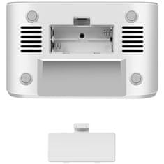 LogiLink Radio sat s temperaturom i vlagom USB C baterijsko napajanje bijeli