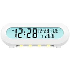 LogiLink Radio sat s temperaturom i vlagom USB C baterijsko napajanje bijeli