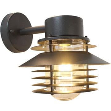 Northix Zidna svjetiljka, grlo E27, IP44, Antracit