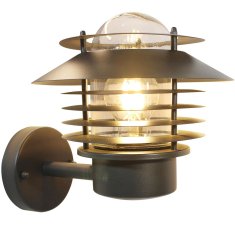 Northix Zidna svjetiljka, grlo E27, IP44, Antracit