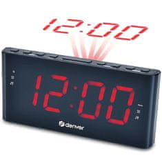 Denver Radio sat s projekcijom FM LED zaslon dvostruki alarm