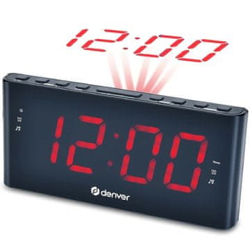 Denver Radio sat s projekcijom FM LED zaslon dvostruki alarm