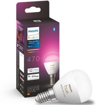Philips E14 kuglasta pametna LED žarulja 470 lm bijelo i u boji