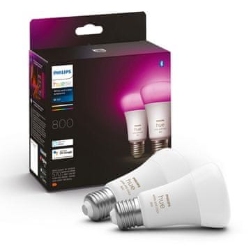 Philips E27 pametne LED žarulje 800 lm bijelo i u boji set 2