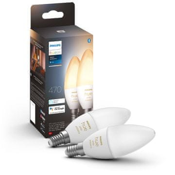 Philips E14 krunske pametne LED žarulje toplo hladno bijelo set 2