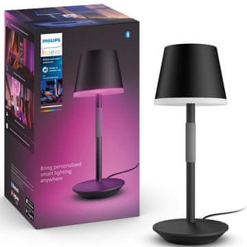 Philips Prijenosna pametna stolna LED lampa 370 lm baterijska crna