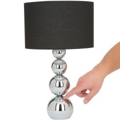 Smartwares Stolna lampa na dodir s prigušivačem E14 crna