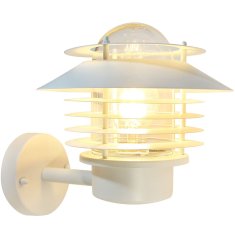 Northix Zidna svjetiljka E27 IP44 bijela od nehrđajućeg čelika za vanjsku uporabu