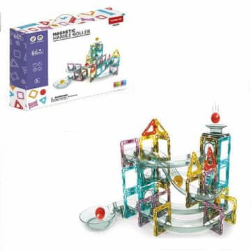 Magnetic Tiles Magnetski set za gradnju Mramorni valjak 66 dijelova - Magnetne pločice
