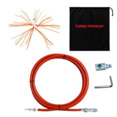 Rotirajuća četka za čišćenje dimnjaka TURBO Premium Anaconda - 8 m