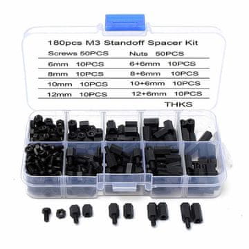 Set od 180 komada M3 - najlonskih odstojnika za PC