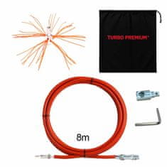 Rotirajuća četka za čišćenje dimnjaka TURBO Premium Anaconda - 8 m