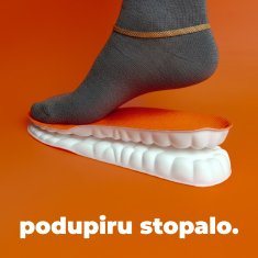 Stepease Ortopedski ulošci s masažnim točkama za ublažavanje boli, potpora svoda, prilagodljivo rezanje | STEPEASE narančasta, 43 - 44