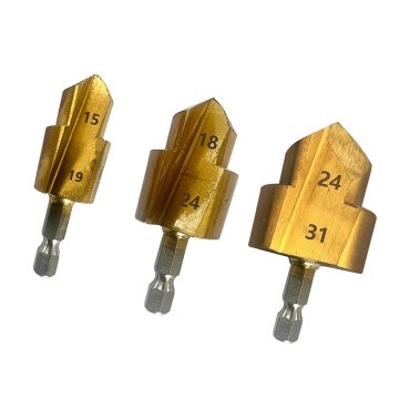 Vixson Set svrdla za razvrtanje cijevi, uklanjanje srha, PVC i metal, 3 kom | PIPEDRILL