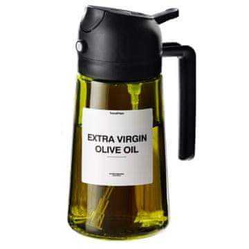 HOME & MARKER® 2-u-1 dozator ulja sa raspršivačem, stakleni, precizno doziranje, 470 ml | DUOIL