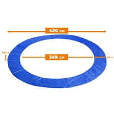 Aga Pokrivač za opruge za trampolin 430 cm Plavi