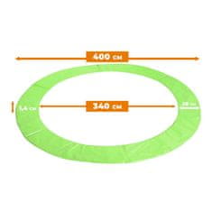 Aga Pokrivač za opruge za trampolin 400 cm Svijetlo zelena