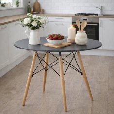 Aga Blagovaonski stol 80 cm Sivi