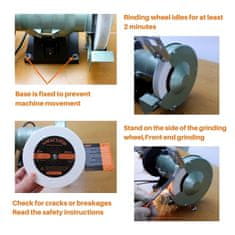 Nikcorp Brusna ploča za stolnu brusilicu, bijeli aluminijev oksid, 200 x 25 mm, rupa 16 mm, za kaljeni i legirani čelik