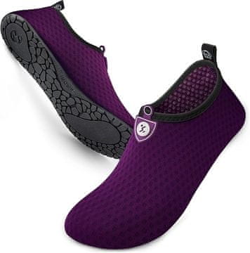 Nikcorp Cipele za vodu Circle Dot Purple, unisex brzosušeća obuća za plažu i sportove na vodi, protuklizne, ljubičaste, EU 34/35