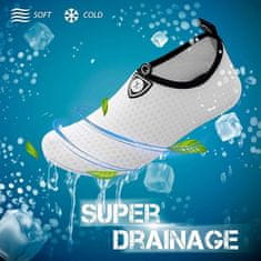 Nikcorp Cipele za vodu brzosušeće, unisex obuća za plažu, bazen i sportove na vodi, protuklizni potplat, bijele, veličina 44/45 EU