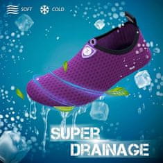 Nikcorp Cipele za vodu Circle Dot Purple, unisex brzosušeća obuća za plažu i sportove na vodi, protuklizne, ljubičaste, EU 34/35