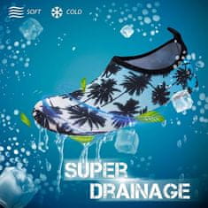 Nikcorp Cipele za vodu brzosušeće unisex EU 38/39, obuća za plažu i ronjenje, protuklizni potplat, lagani šareni dizajn Kokos