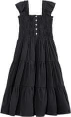 Nikcorp Ljetna haljina za djevojčice crna, elegantna viskozna haljina s puf rukavima i džepovima, veličina 160 (11-12 god)