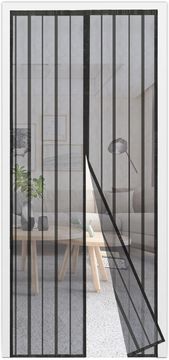 Nikcorp Magnetska mreža protiv komaraca za balkonska vrata 110 x 230 cm, crna, jednostavna montaža na čičak bez bušenja