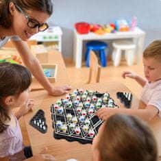 Nikcorp Strateška igra na ploči s trokutima i gumicama, logička igra za djecu i odrasle, set za 2-4 igrača, edukativna zabava