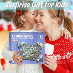 Nikcorp Strateška igra na ploči s trokutima i gumicama, logička igra za djecu i odrasle, set za 2-4 igrača, edukativna zabava