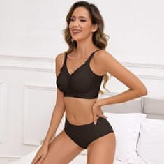 Nikcorp Bešavni grudnjak bez leđa s push-up efektom, odvojive višenamjenske naramenice, bez žica, nevidljiv pod odjećom, crni, S