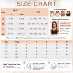 Nikcorp Bešavni grudnjak bez leđa s push-up efektom, odvojive višenamjenske naramenice, bez žica, nevidljiv pod odjećom, crni, S